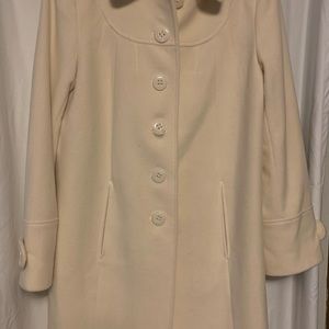 Preston & York Women Ivory Wool Blended Coat Sz10